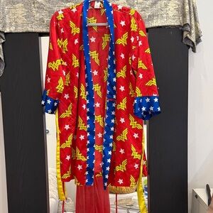 DC Comics Red and Blue Wonder Woman Star Robe